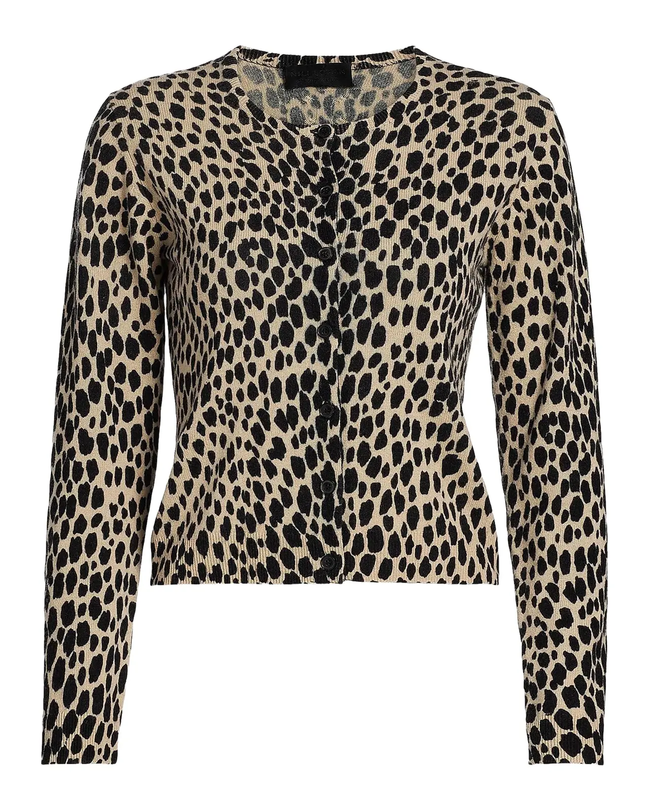 Nili Lotan Laevin Animal-Print Cashmere Cardigan