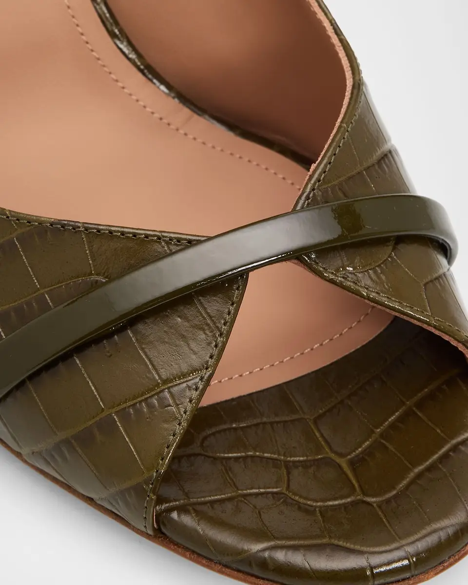 Malone Souliers 85mm Norah Croc-Embossed Leather Mule Sandals | Thumbnail 5 Malone Souliers 85mm Norah Croc-Embossed Leather Mule Sandals | Thumbnail 5