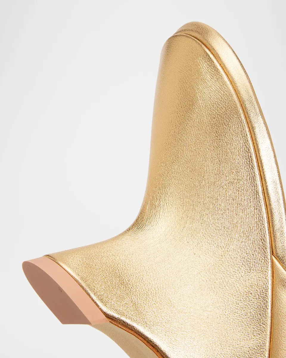 Malone Souliers 85mm Lourdes Metallic Leather Wedge Mules | Thumbnail 5 Malone Souliers 85mm Lourdes Metallic Leather Wedge Mules | Thumbnail 5