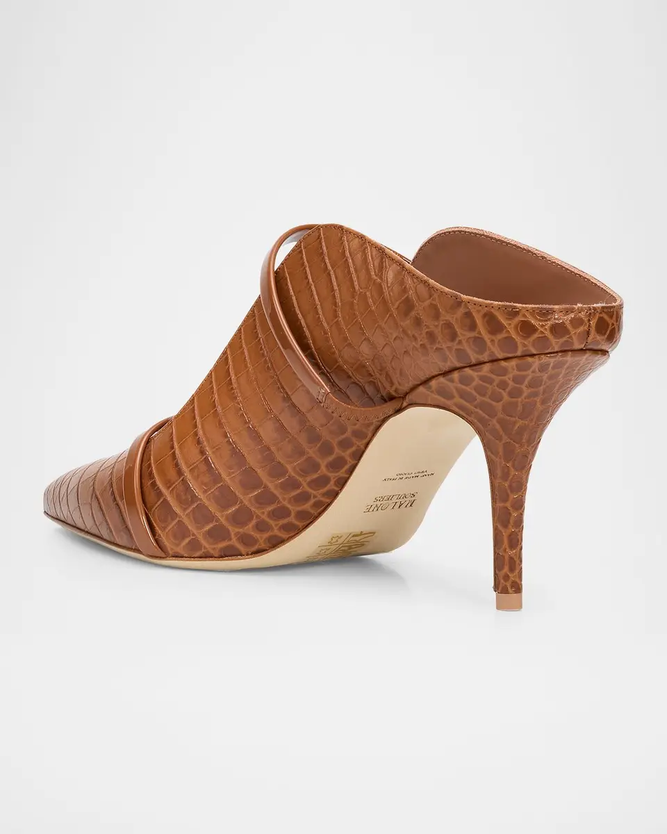 Malone Souliers 70mm Maureen Croc-Embossed Leather Mule Pumps | Thumbnail 4 Malone Souliers 70mm Maureen Croc-Embossed Leather Mule Pumps | Thumbnail 4