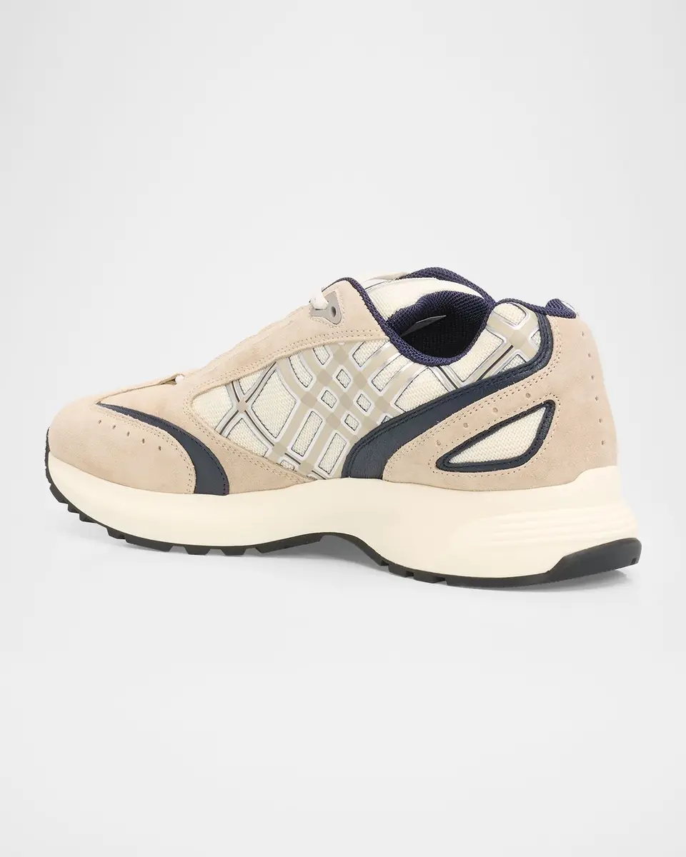 Burberry Men's Eclipse Nylon, Suede and Leather Sneakers | Thumbnail 2 Burberry Men's Eclipse Nylon, Suede and Leather Sneakers | Thumbnail 2