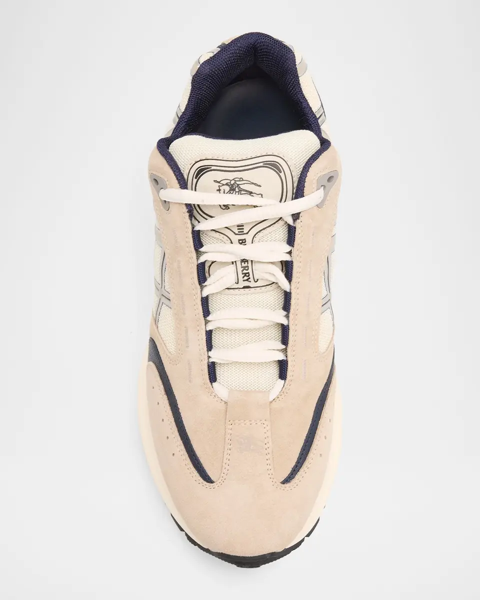 Burberry Men's Eclipse Nylon, Suede and Leather Sneakers | Thumbnail 4 Burberry Men's Eclipse Nylon, Suede and Leather Sneakers | Thumbnail 4