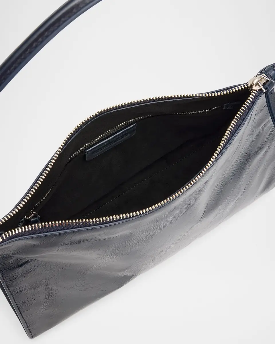 Veronica Beard Small Crinkled Leather Top-Handle Bag | Thumbnail 3 Veronica Beard Small Crinkled Leather Top-Handle Bag | Thumbnail 3