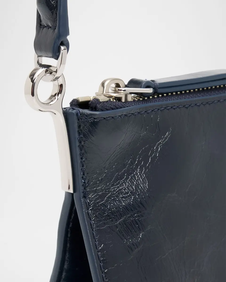 Veronica Beard Small Crinkled Leather Top-Handle Bag | Thumbnail 4 Veronica Beard Small Crinkled Leather Top-Handle Bag | Thumbnail 4