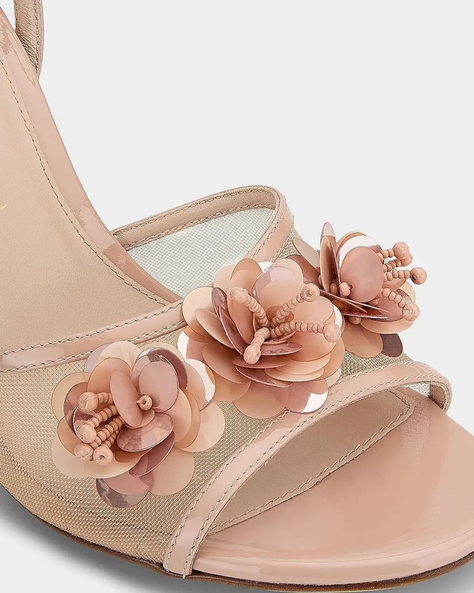 Stuart Weitzman Roselle 100MM Patent Leather & Mesh Sandals | Thumbnail 3 Stuart Weitzman Roselle 100MM Patent Leather & Mesh Sandals | Thumbnail 3