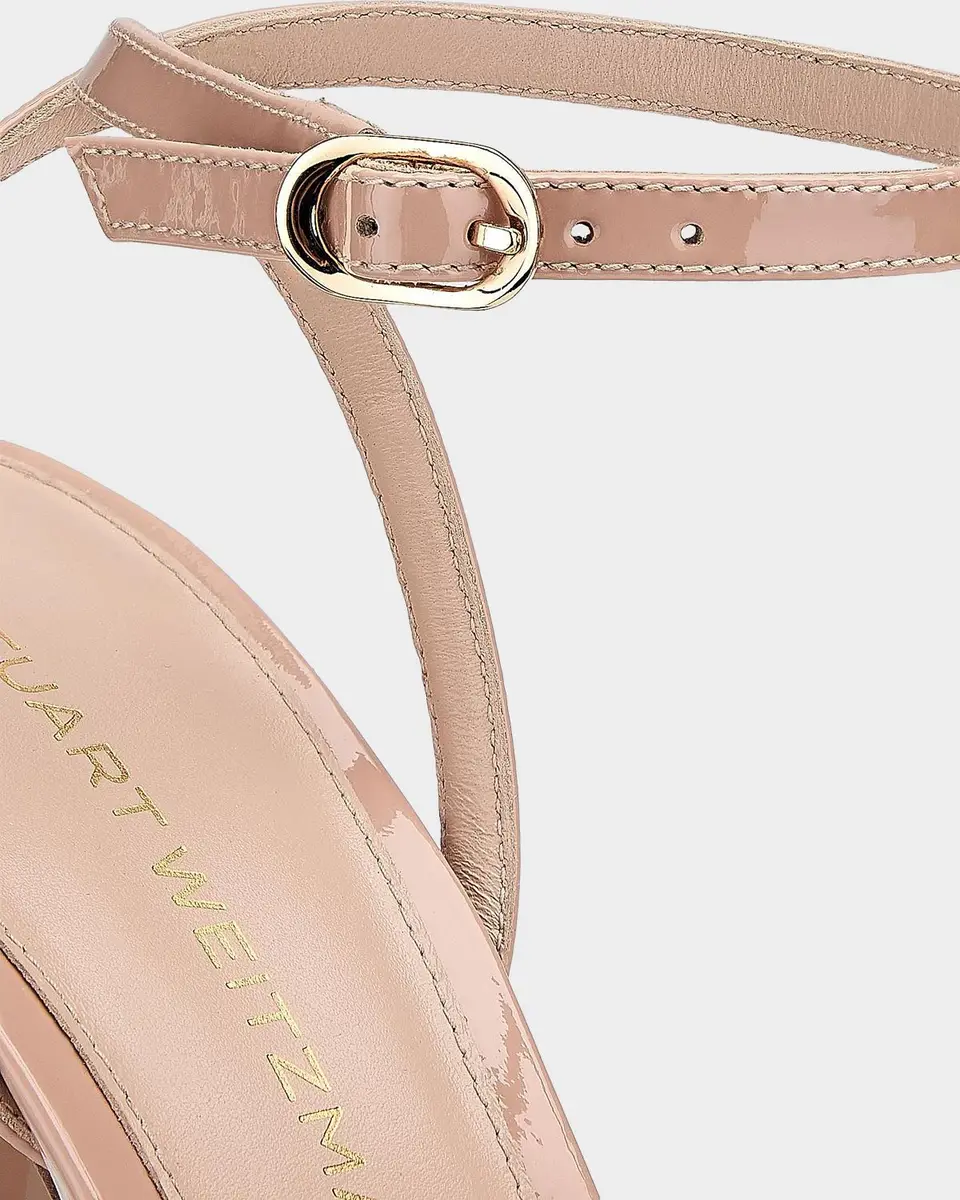 Stuart Weitzman Roselle 100MM Patent Leather & Mesh Sandals | Thumbnail 5 Stuart Weitzman Roselle 100MM Patent Leather & Mesh Sandals | Thumbnail 5