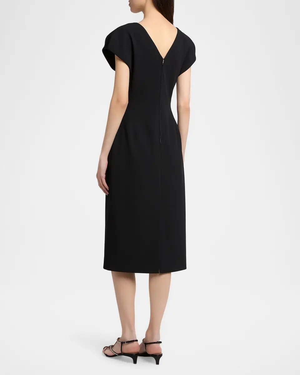 Jil Sander Wool Sable Midi Dress | Thumbnail 3 Jil Sander Wool Sable Midi Dress | Thumbnail 3