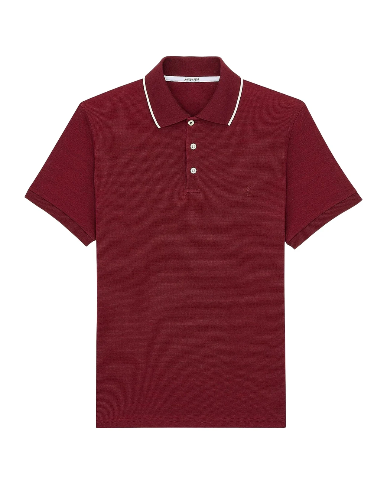 Saint Laurent Cassandre Cotton Polo Shirt
