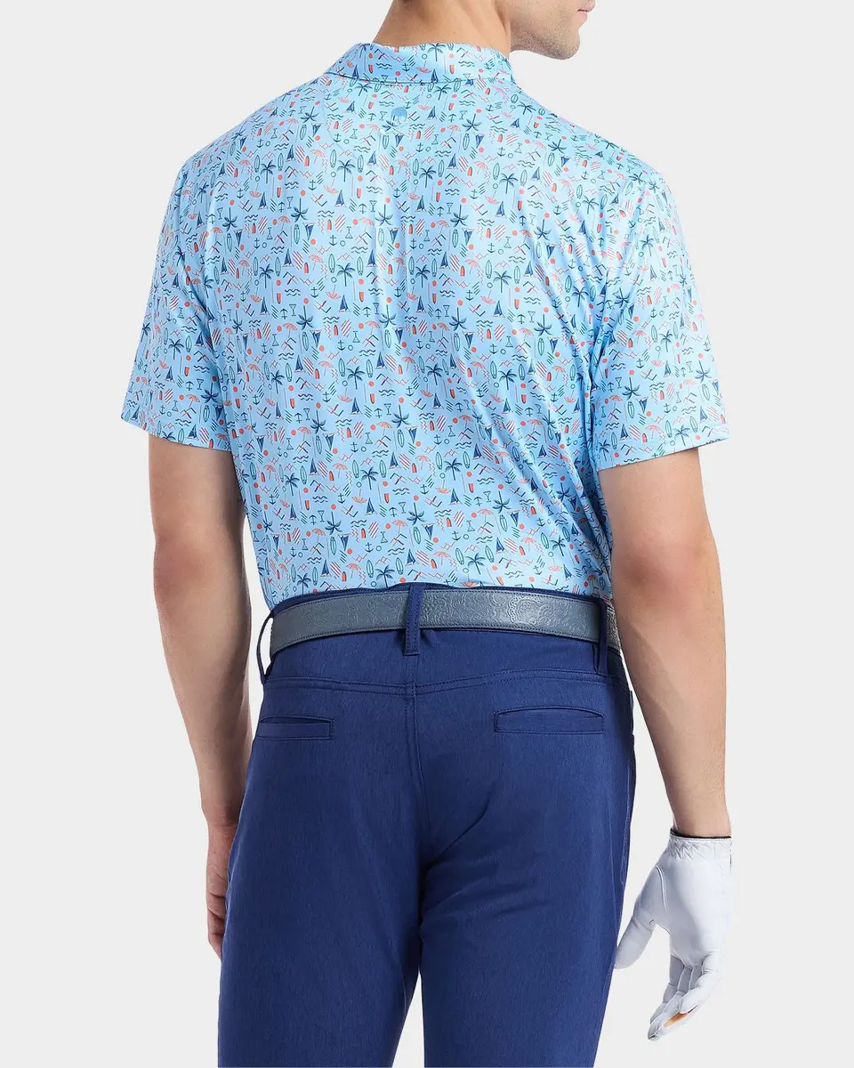 Robert Graham Coastal Vibes Performance Knit Polo Shirt | Thumbnail 3 Robert Graham Coastal Vibes Performance Knit Polo Shirt | Thumbnail 3