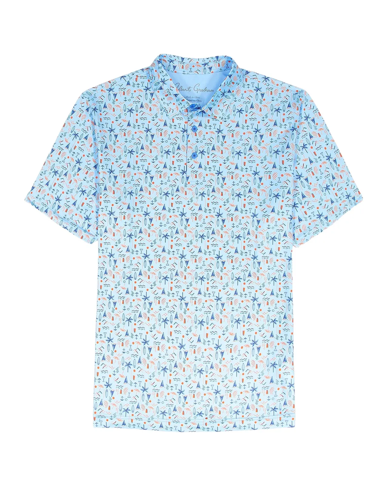 Coastal Vibes Performance Knit Polo Shirt Coastal Vibes Performance Knit Polo Shirt