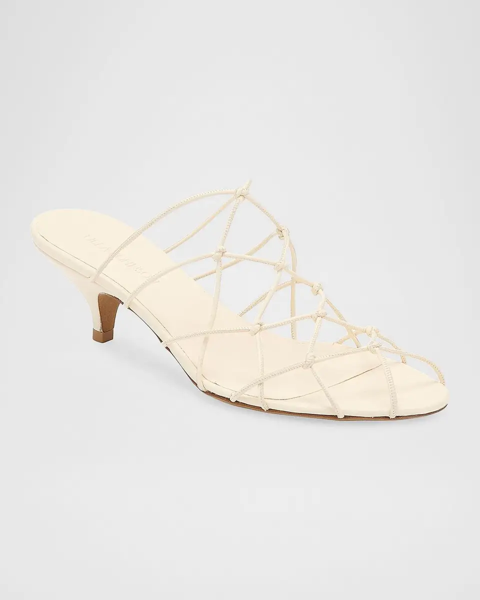 Ulla Johnson Colette 50MM Knotted Kitten-Heel Mules | Thumbnail 3 Ulla Johnson Colette 50MM Knotted Kitten-Heel Mules | Thumbnail 3