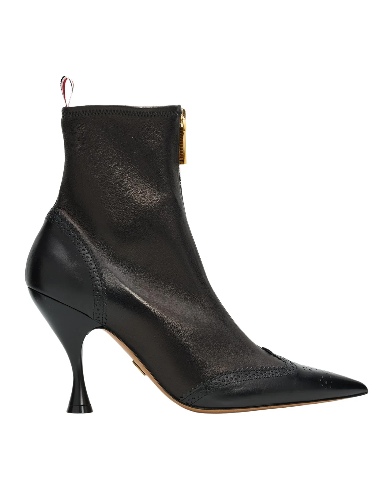 90mm Wingtip Leather Booties 90mm Wingtip Leather Booties