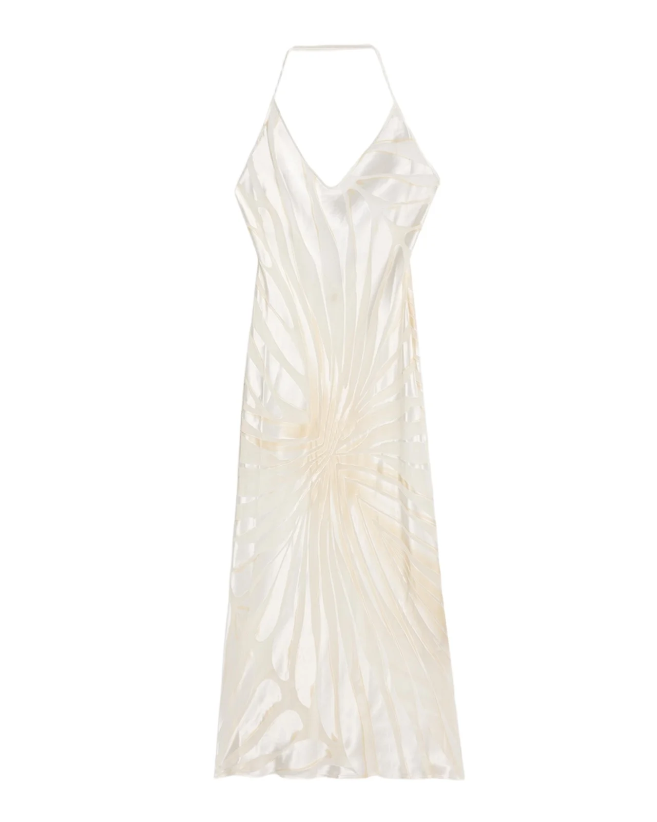 Sleeveless Ray Devoré Backless Midi Slip Dress Sleeveless Ray Devoré Backless Midi Slip Dress