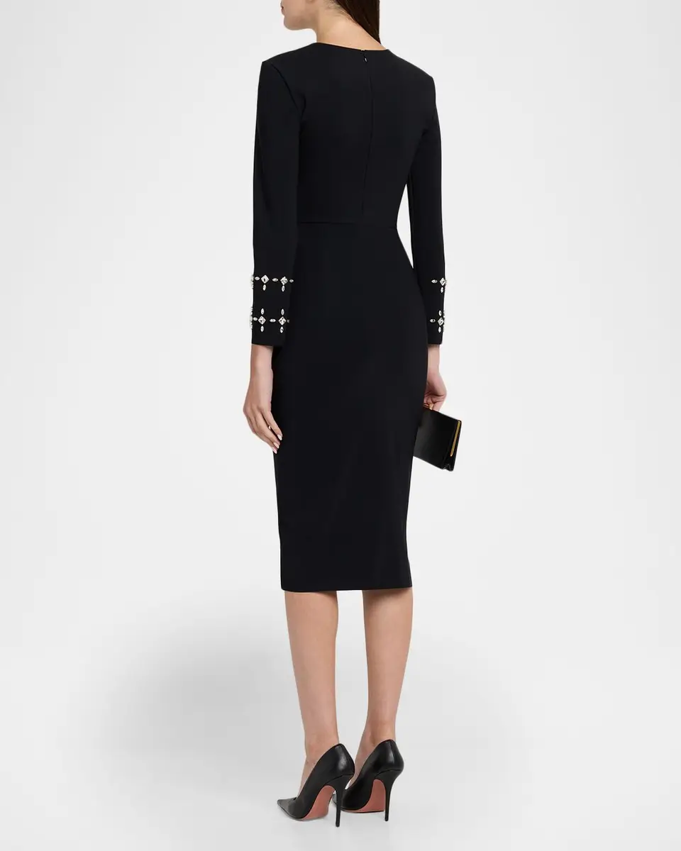 Chiara Boni La Petite Robe Klara Crystal-Embellished Bodycon Midi Dress | Thumbnail 3 Chiara Boni La Petite Robe Klara Crystal-Embellished Bodycon Midi Dress | Thumbnail 3