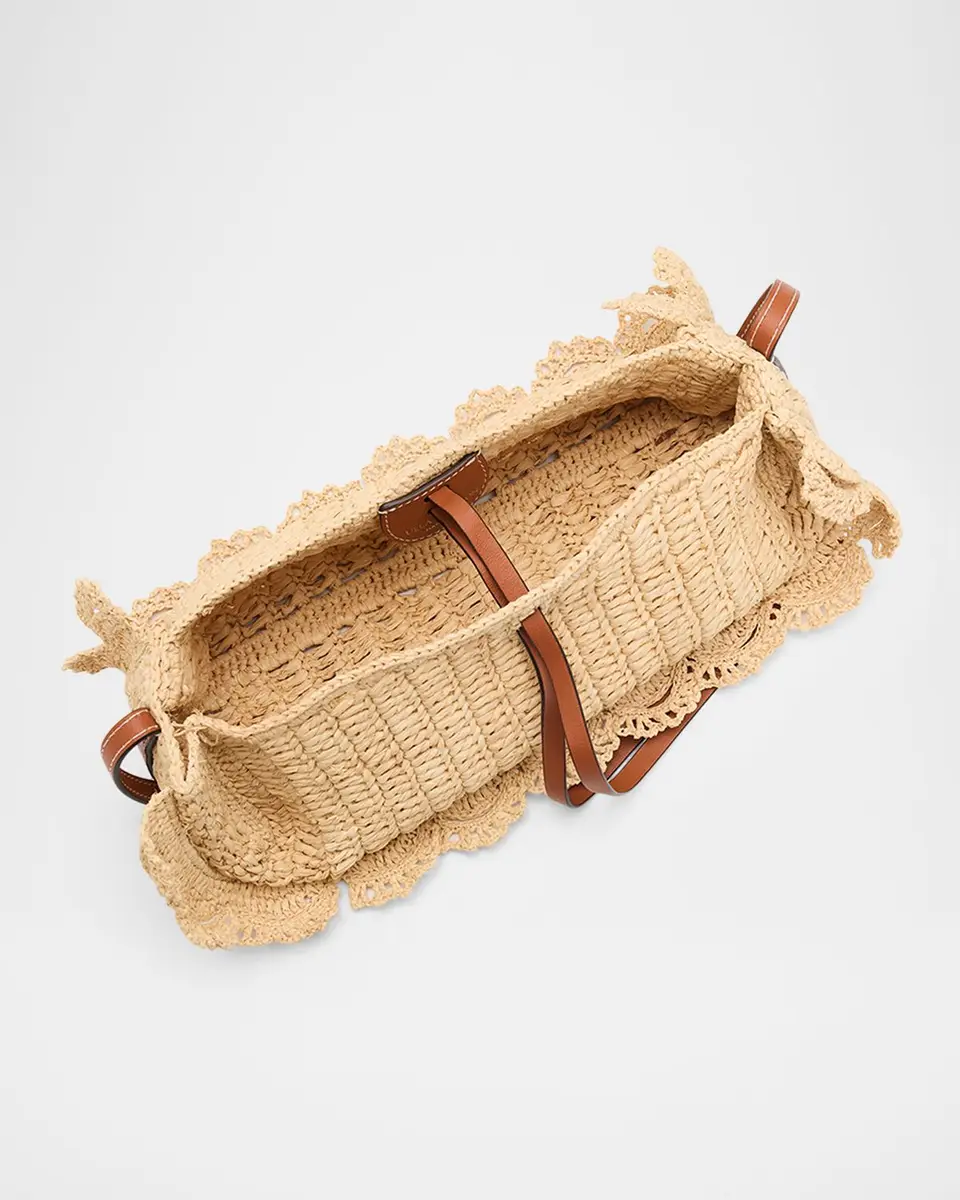 Ulla Johnson Marina Raffia Scalloped Leather-Trim Shoulder Bag | Thumbnail 4 Ulla Johnson Marina Raffia Scalloped Leather-Trim Shoulder Bag | Thumbnail 4