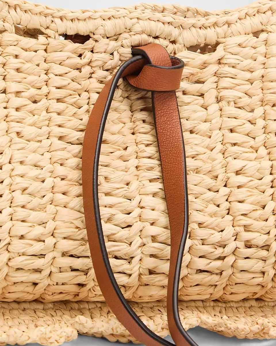 Ulla Johnson Marina Raffia Scalloped Leather-Trim Shoulder Bag | Thumbnail 5 Ulla Johnson Marina Raffia Scalloped Leather-Trim Shoulder Bag | Thumbnail 5