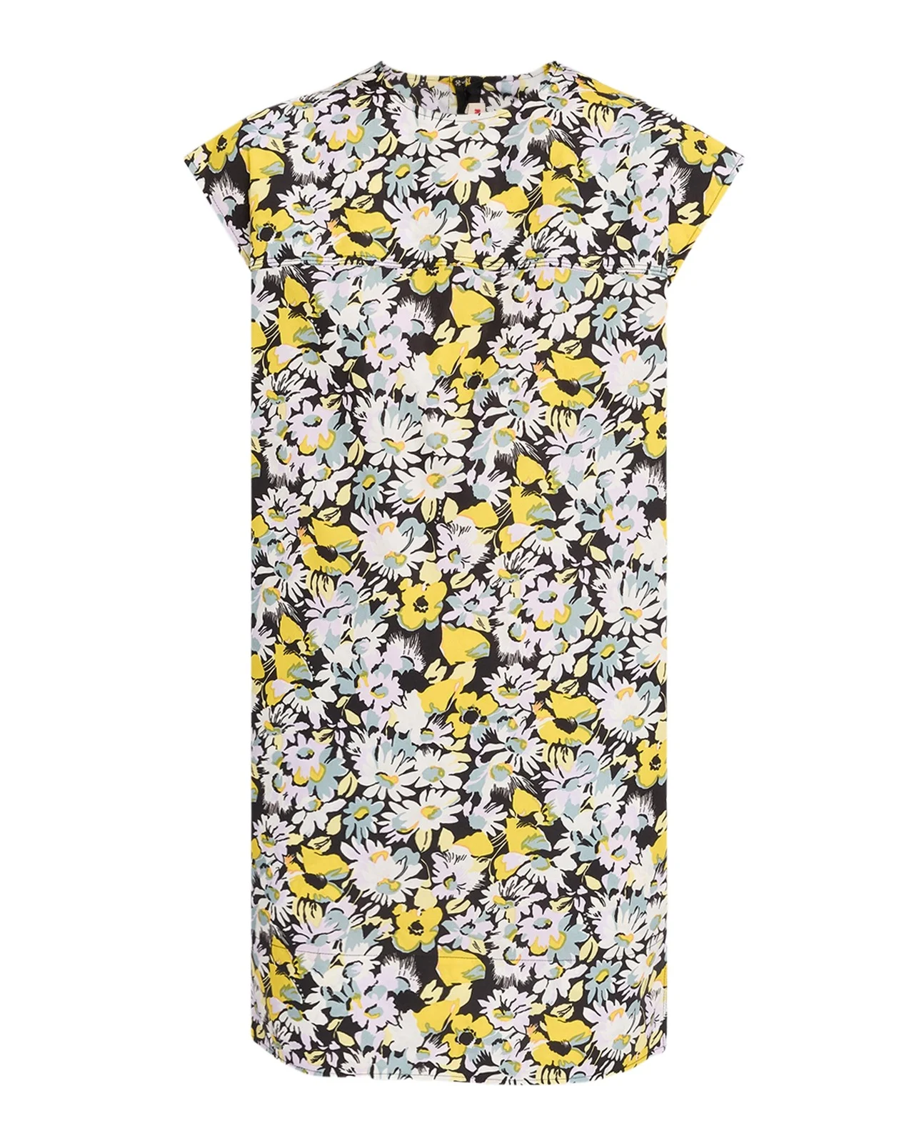 Marni Pop Flowers-Print Cotton Poplin Mini Shift Dress