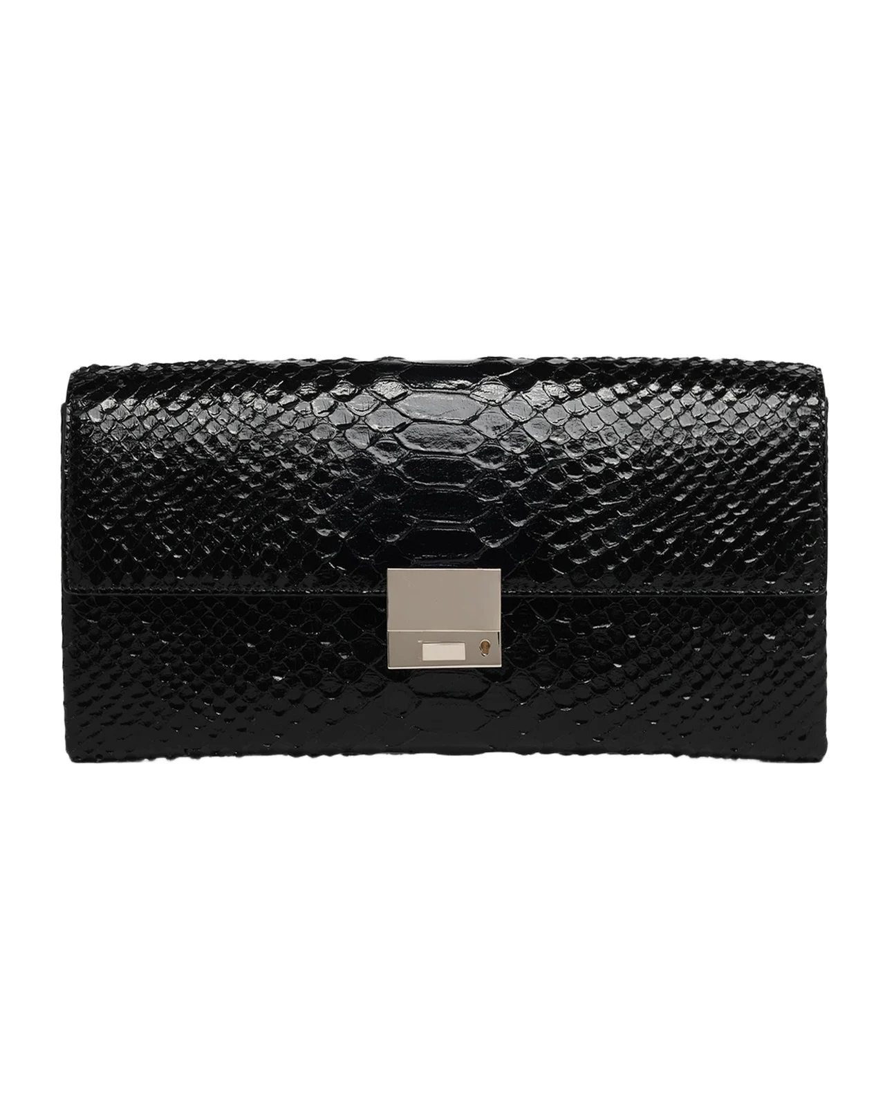 Jean Python-Embossed Leather Clutch Jean Python-Embossed Leather Clutch