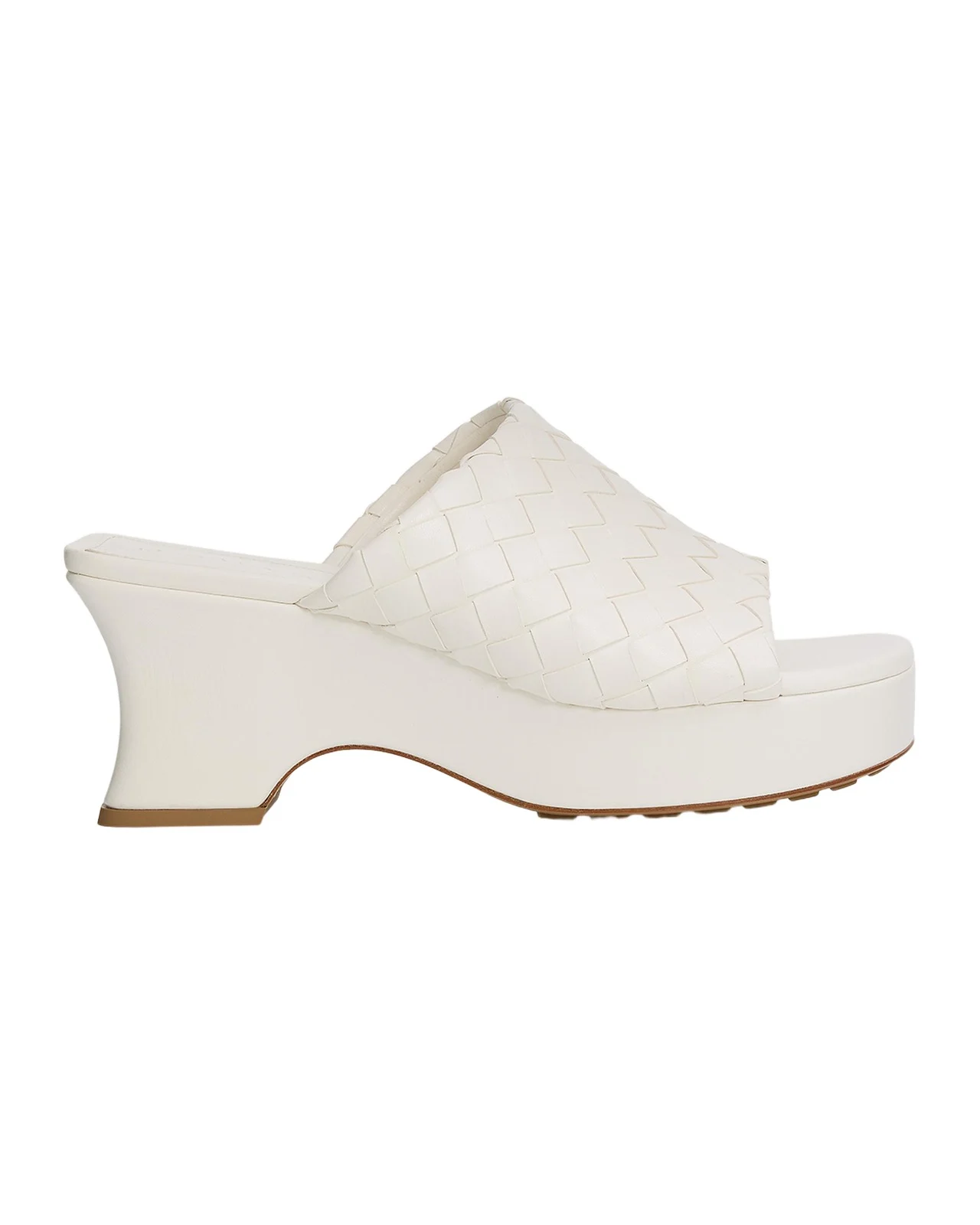 Bottega Veneta 70mm Rosita Intrecciato Leather Wedge Mules
