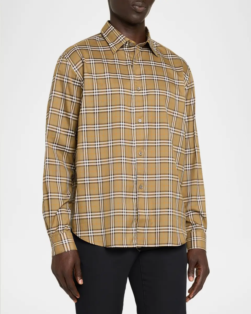 Burberry Men's Radmar Check Cotton Sport Shirt | Thumbnail 4 Burberry Men's Radmar Check Cotton Sport Shirt | Thumbnail 4