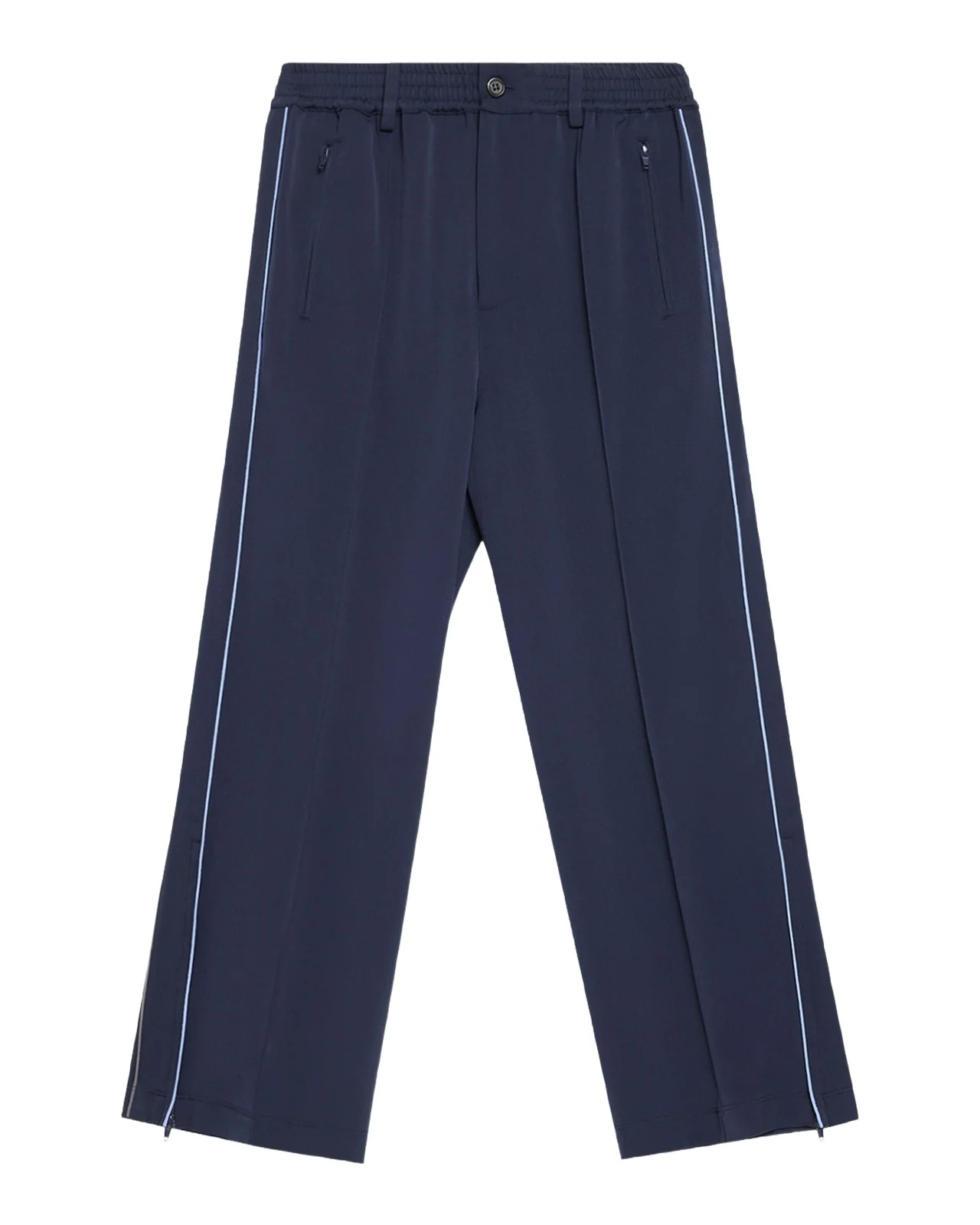 Men's Wool Stretch Wide-Leg Pintuck Trousers Men's Wool Stretch Wide-Leg Pintuck Trousers