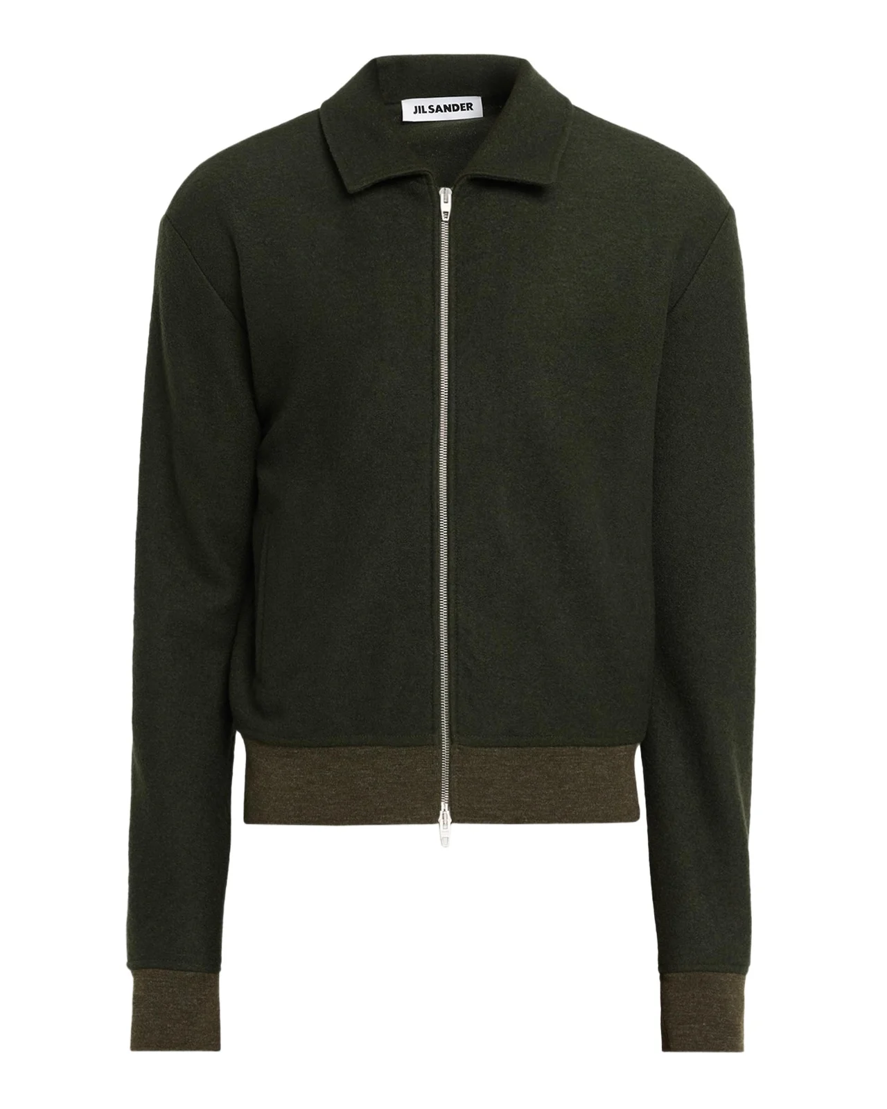 Jil Sander Men's Wool Zip Up Sweatshirt