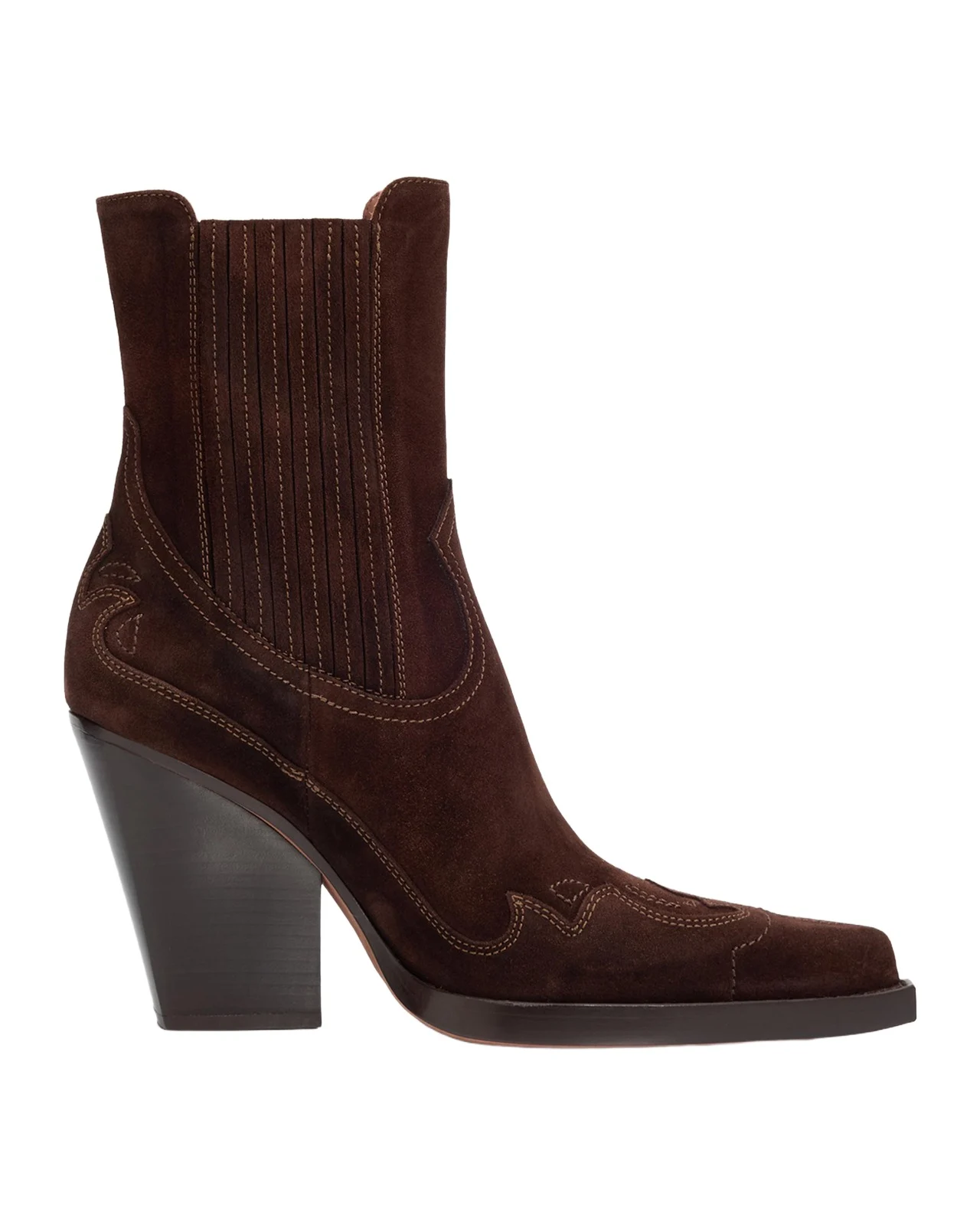 100mm Dallas Suede Western Ankle Boots