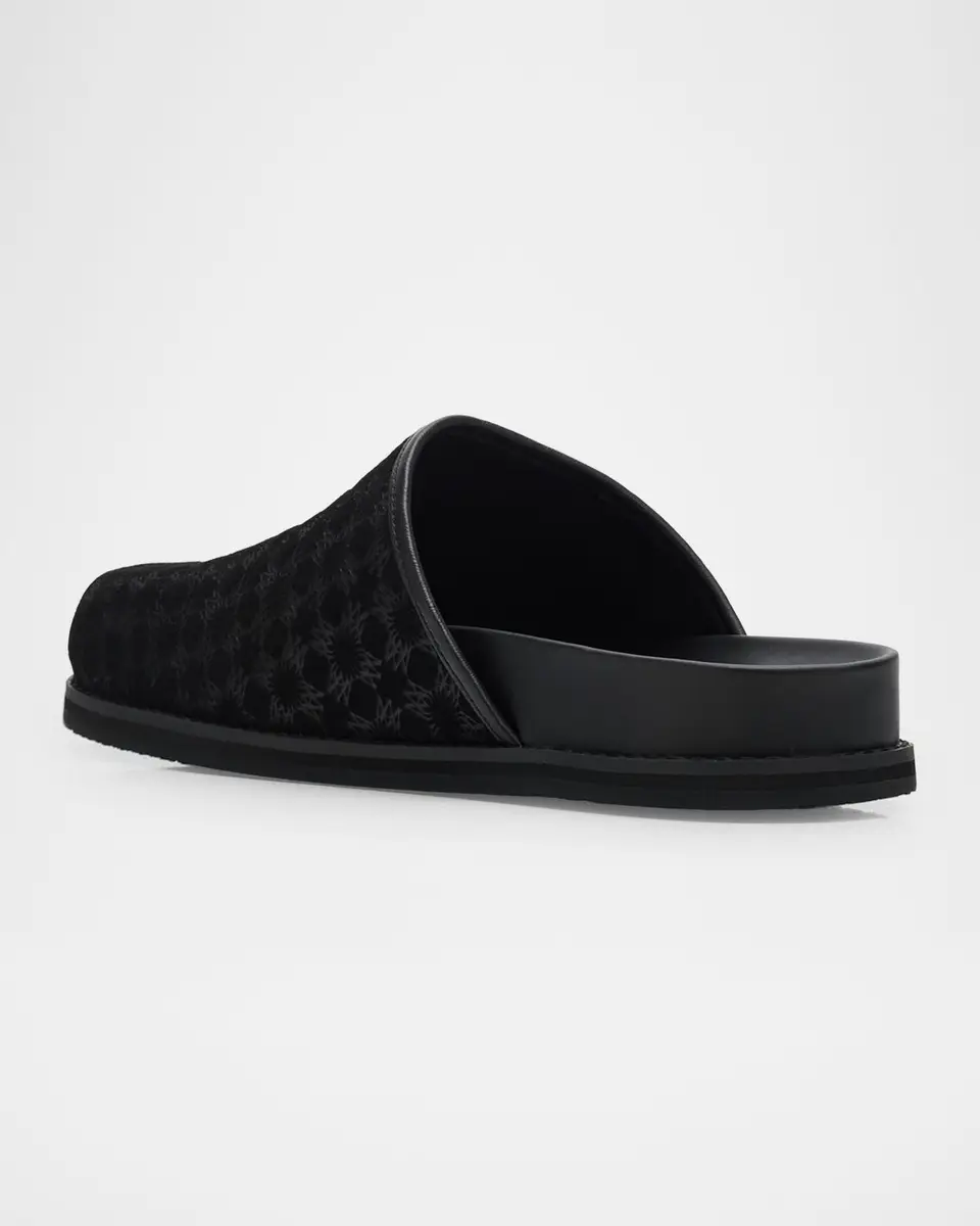AMIRI Men's MA Monogram Suede Clogs | Thumbnail 2 AMIRI Men's MA Monogram Suede Clogs | Thumbnail 2