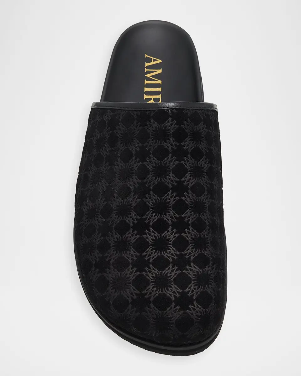 AMIRI Men's MA Monogram Suede Clogs | Thumbnail 4 AMIRI Men's MA Monogram Suede Clogs | Thumbnail 4