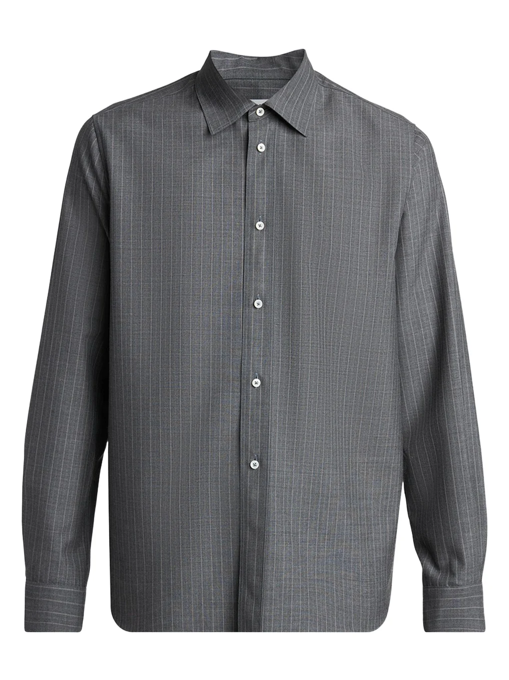 Men's Pinstripe Wool Sport Shirt