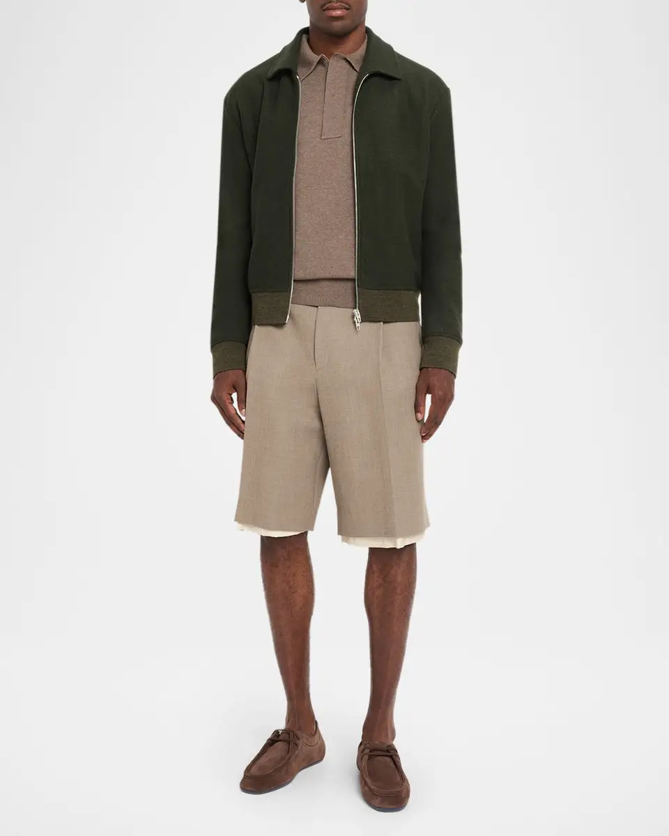 Jil Sander Men's Wool Zip Polo Sweater | Thumbnail 2 Jil Sander Men's Wool Zip Polo Sweater | Thumbnail 2