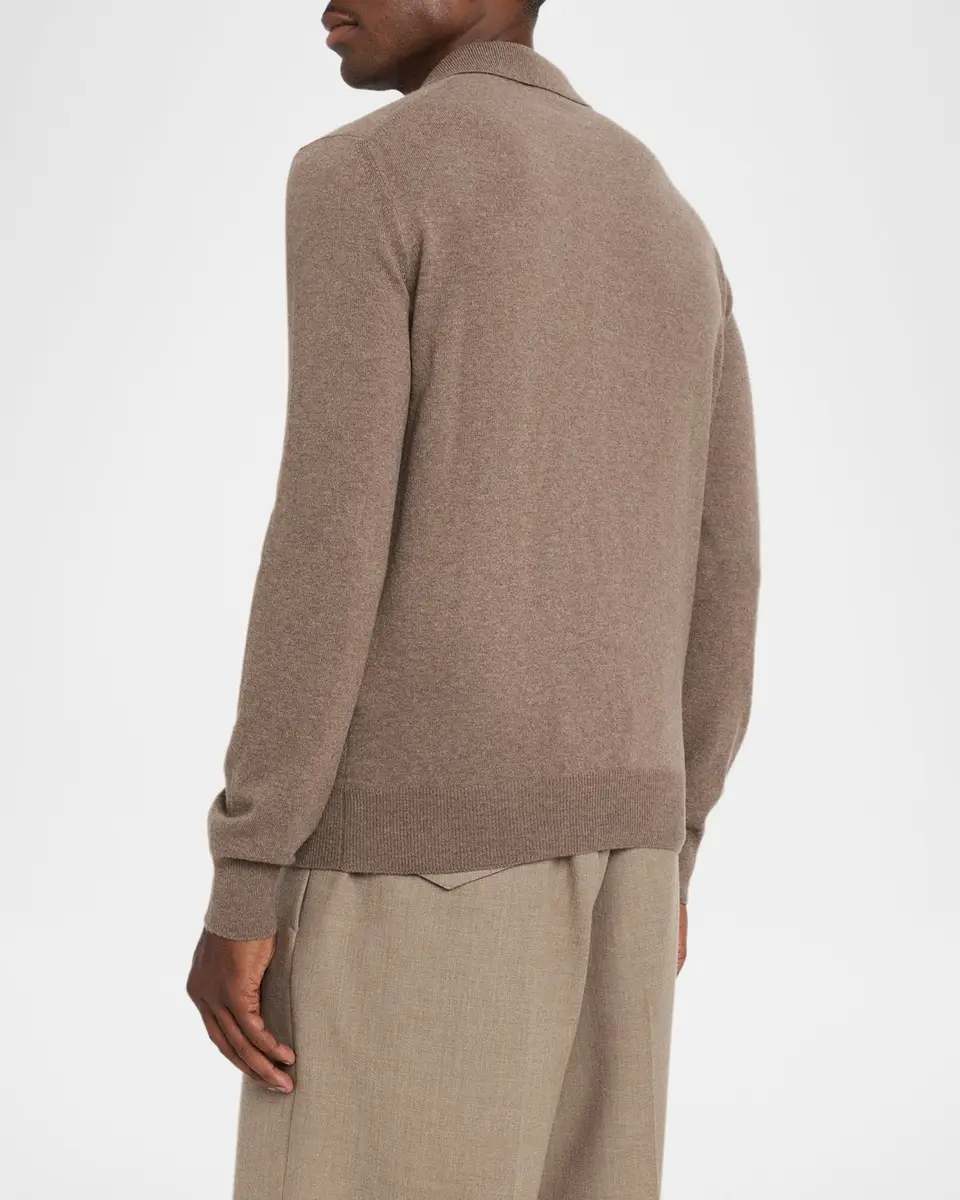 Jil Sander Men's Wool Zip Polo Sweater | Thumbnail 3 Jil Sander Men's Wool Zip Polo Sweater | Thumbnail 3