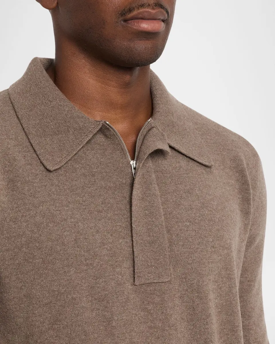 Jil Sander Men's Wool Zip Polo Sweater | Thumbnail 5 Jil Sander Men's Wool Zip Polo Sweater | Thumbnail 5