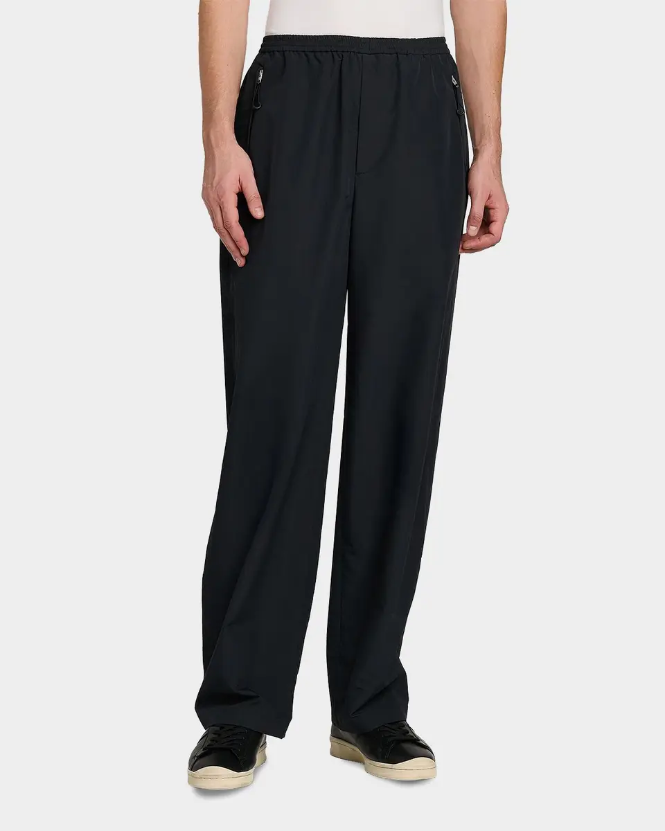Jil Sander Men's Wide-Leg Pull-On Tech Trousers | Thumbnail 4 Jil Sander Men's Wide-Leg Pull-On Tech Trousers | Thumbnail 4