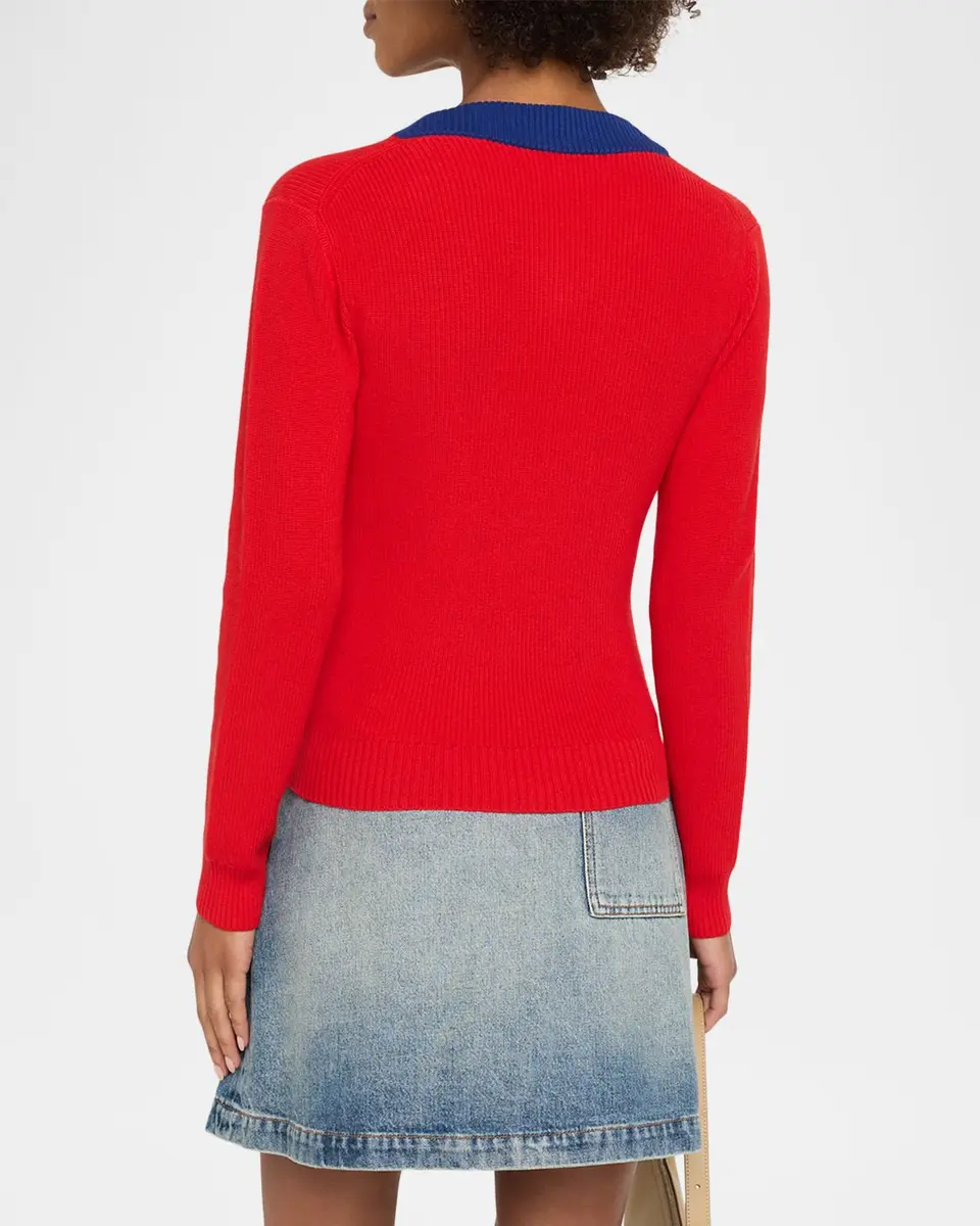 Loewe Bicolor V-Neck Sweater | Thumbnail 3 Loewe Bicolor V-Neck Sweater | Thumbnail 3