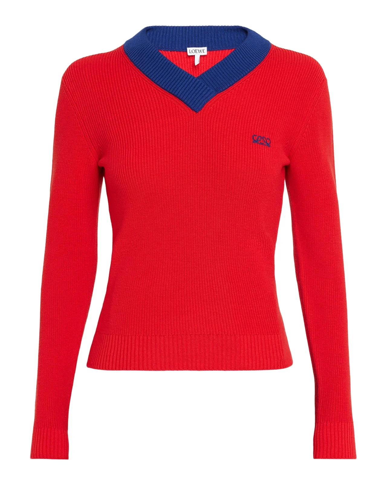 Bicolor V-Neck Sweater