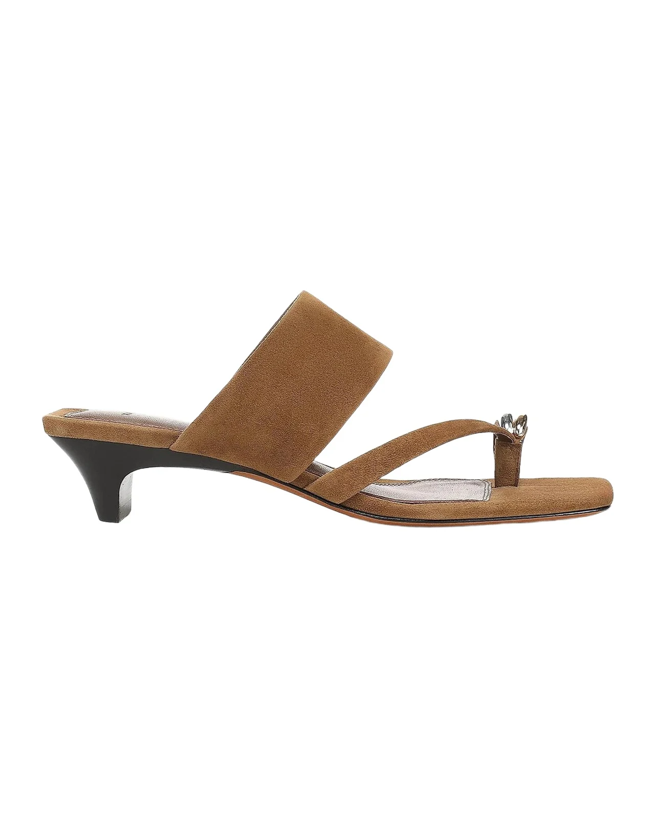 40MM Stacy Toe Ring-Detail Suede Sandals 40MM Stacy Toe Ring-Detail Suede Sandals