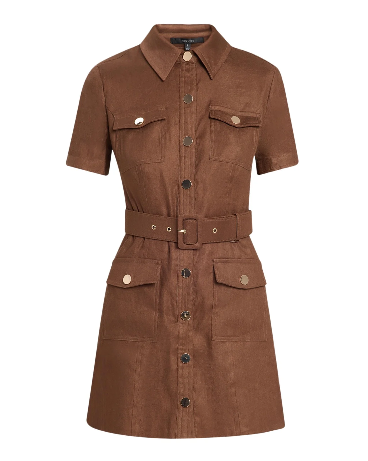 Lydia Belted Mini Shirtdress