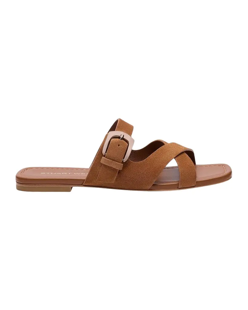 Stuart Weitzman Sai Suede Slide Sandals | Image 1 Stuart Weitzman Sai Suede Slide Sandals | Image 1