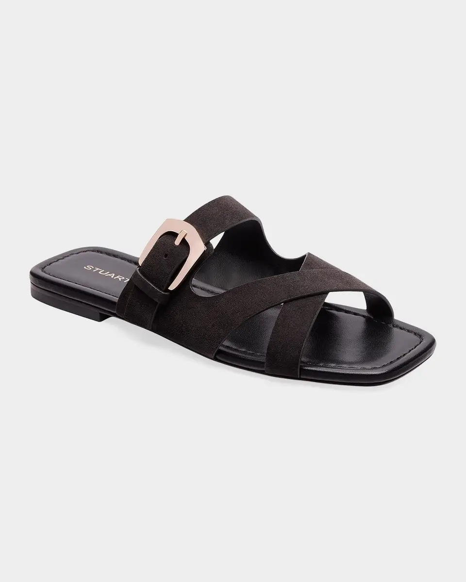 Stuart Weitzman Sai Suede Slide Sandals | Thumbnail 2 Stuart Weitzman Sai Suede Slide Sandals | Thumbnail 2