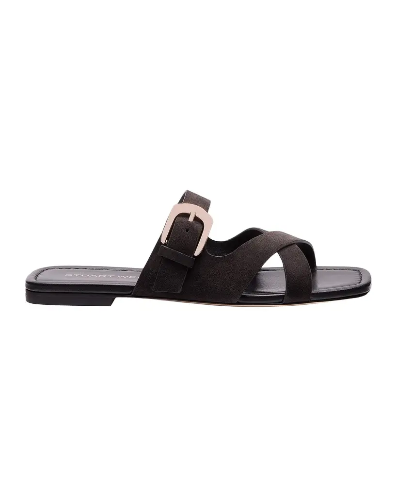 Stuart Weitzman Sai Suede Slide Sandals | Image 1 Stuart Weitzman Sai Suede Slide Sandals | Image 1