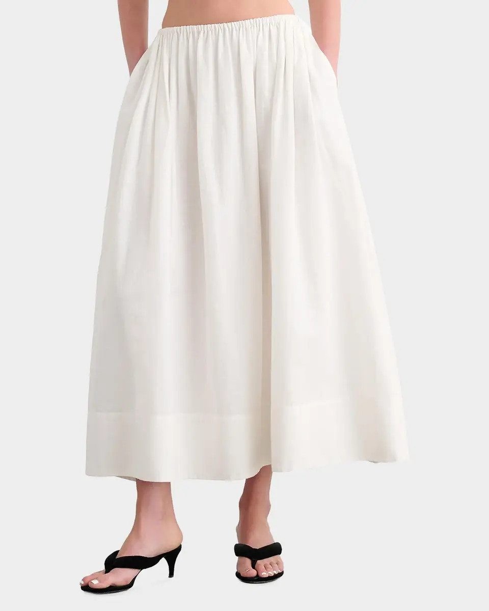 Toccin Imogen Linen-Cotton Midi Skirt | Thumbnail 4