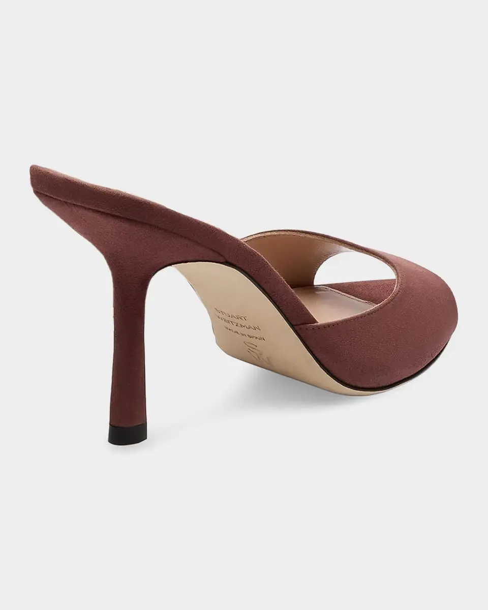 Stuart Weitzman Lexington 85MM Suede Stiletto Mules | Thumbnail 3 Stuart Weitzman Lexington 85MM Suede Stiletto Mules | Thumbnail 3