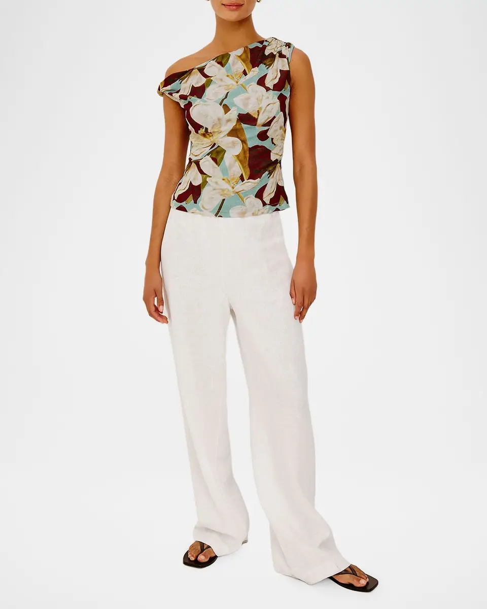 RAILS Orelia Floral Ruched Mesh Top | Thumbnail 2