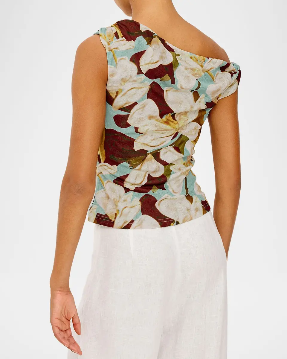 RAILS Orelia Floral Ruched Mesh Top | Thumbnail 6