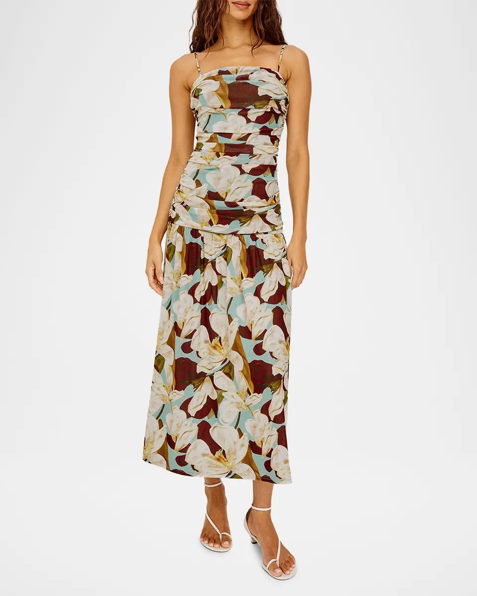 RAILS Dolly Floral Ruched Mesh Dress | Thumbnail 2 RAILS Dolly Floral Ruched Mesh Dress | Thumbnail 2