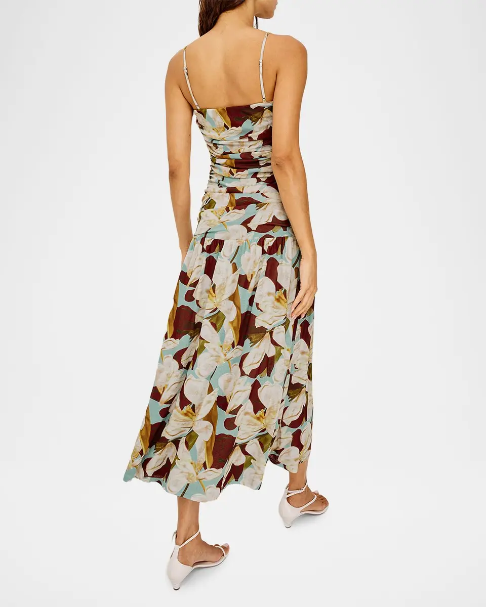 RAILS Dolly Floral Ruched Mesh Dress | Thumbnail 3 RAILS Dolly Floral Ruched Mesh Dress | Thumbnail 3