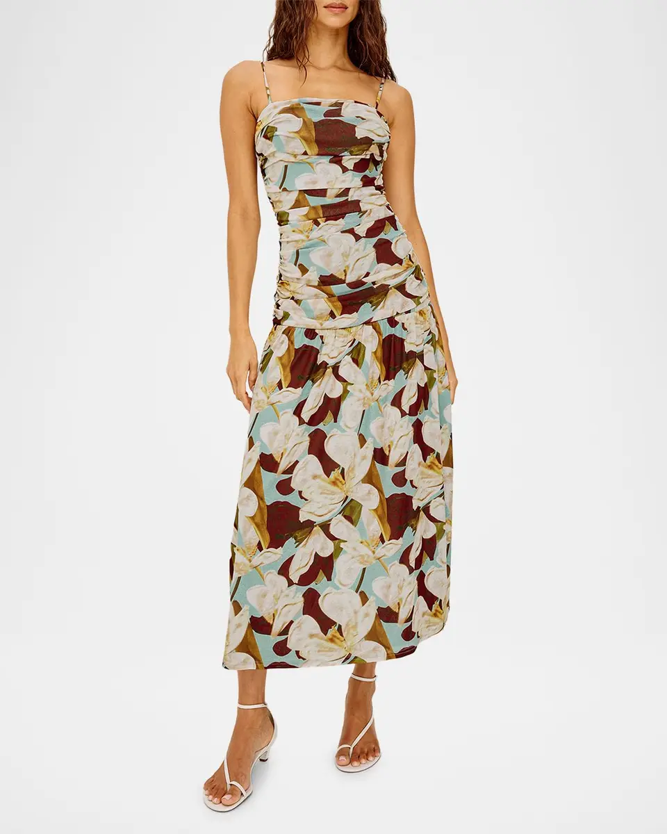 RAILS Dolly Floral Ruched Mesh Dress | Thumbnail 4 RAILS Dolly Floral Ruched Mesh Dress | Thumbnail 4