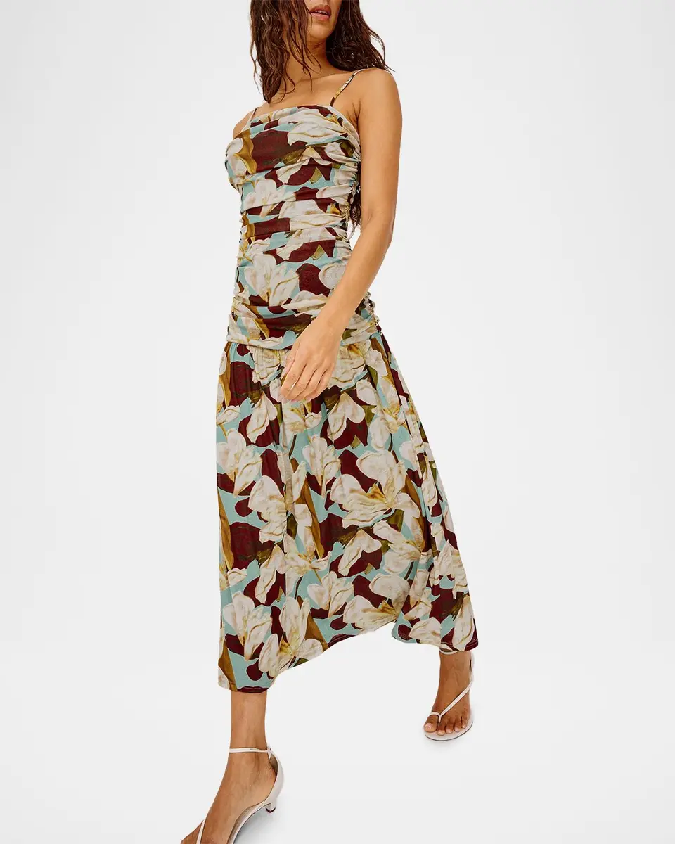 RAILS Dolly Floral Ruched Mesh Dress | Thumbnail 6 RAILS Dolly Floral Ruched Mesh Dress | Thumbnail 6