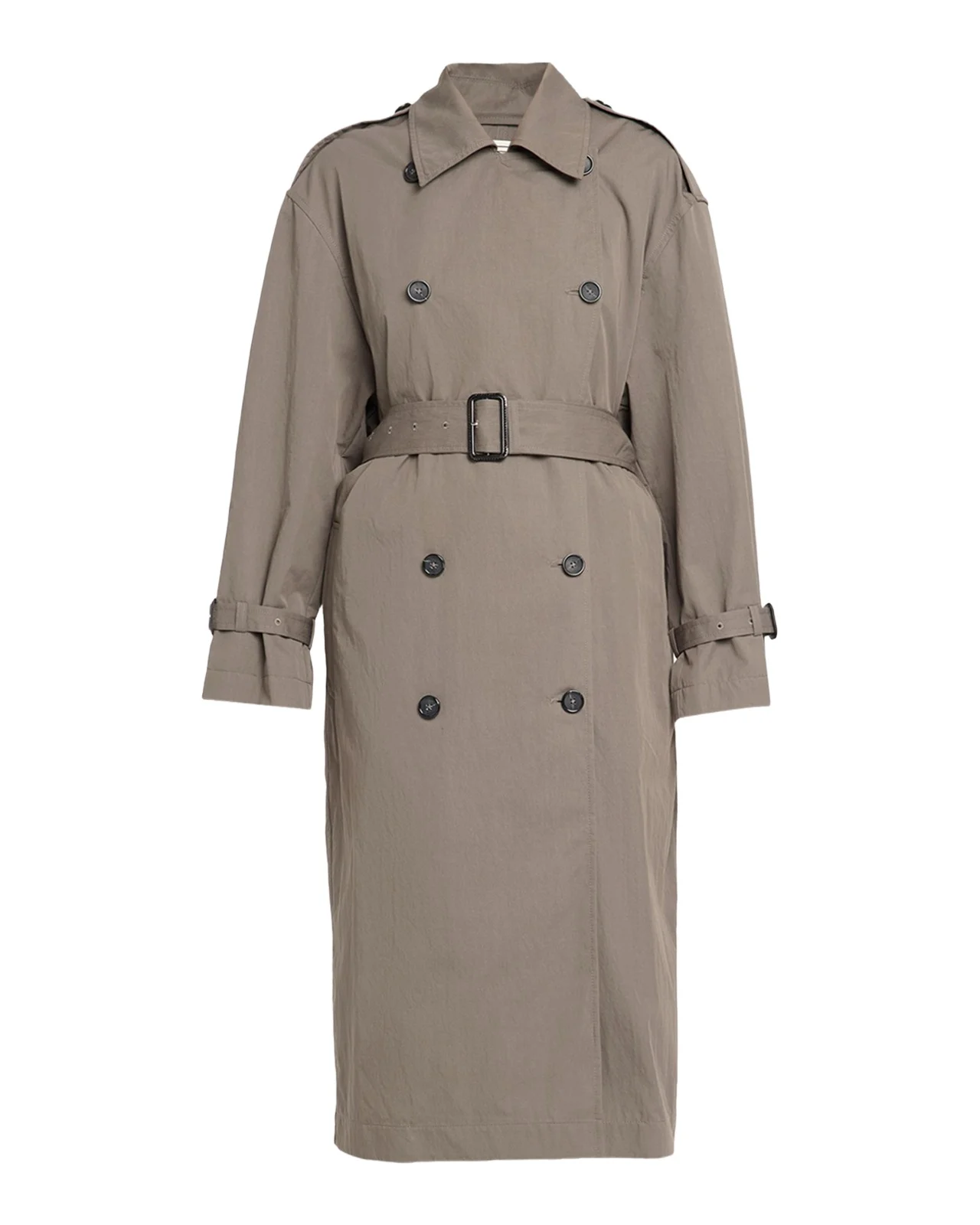 TOTEME Crisp Cotton Belted Summer Trench Coat
